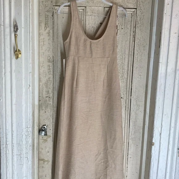 Blue Blush tie front button front midi dress BD9146 - Picture 7 of 12